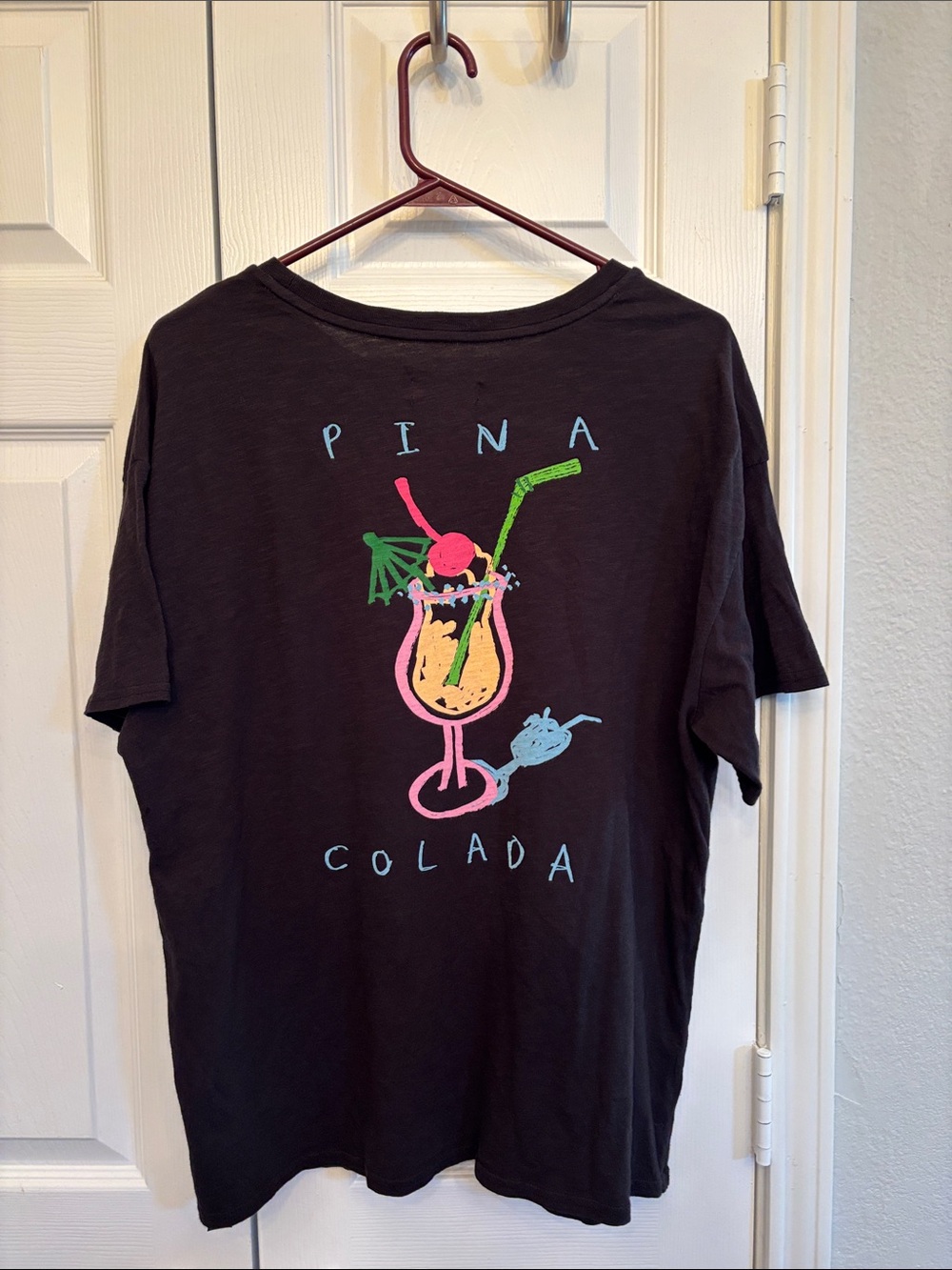 NWOT Pina Colada Graphic Tee - Black
